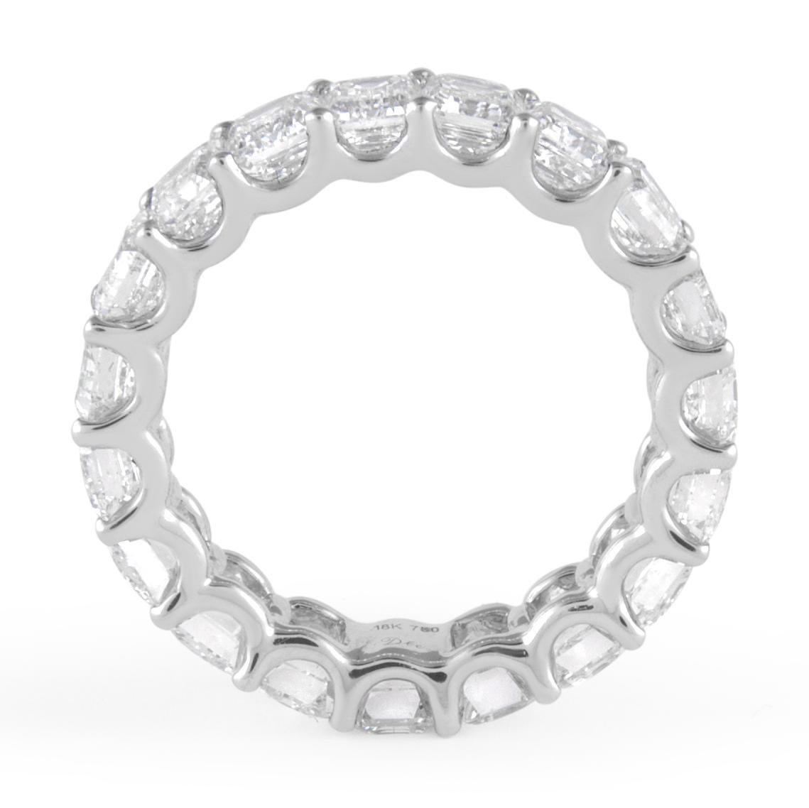 Alexander Beverly Hills 7.64ct Emerald Cut Diamond Eternity Band 18k S.6 In New Condition In BEVERLY HILLS, CA