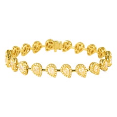 Alexander Beverly Hills 7,67ct Birne Gelb Diamant Armband 18k Gelbgold
