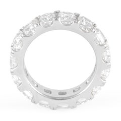 Alexander Beverly Hills 7.68ct Cushion Cut Diamond Eternity Band 18k S-6.5