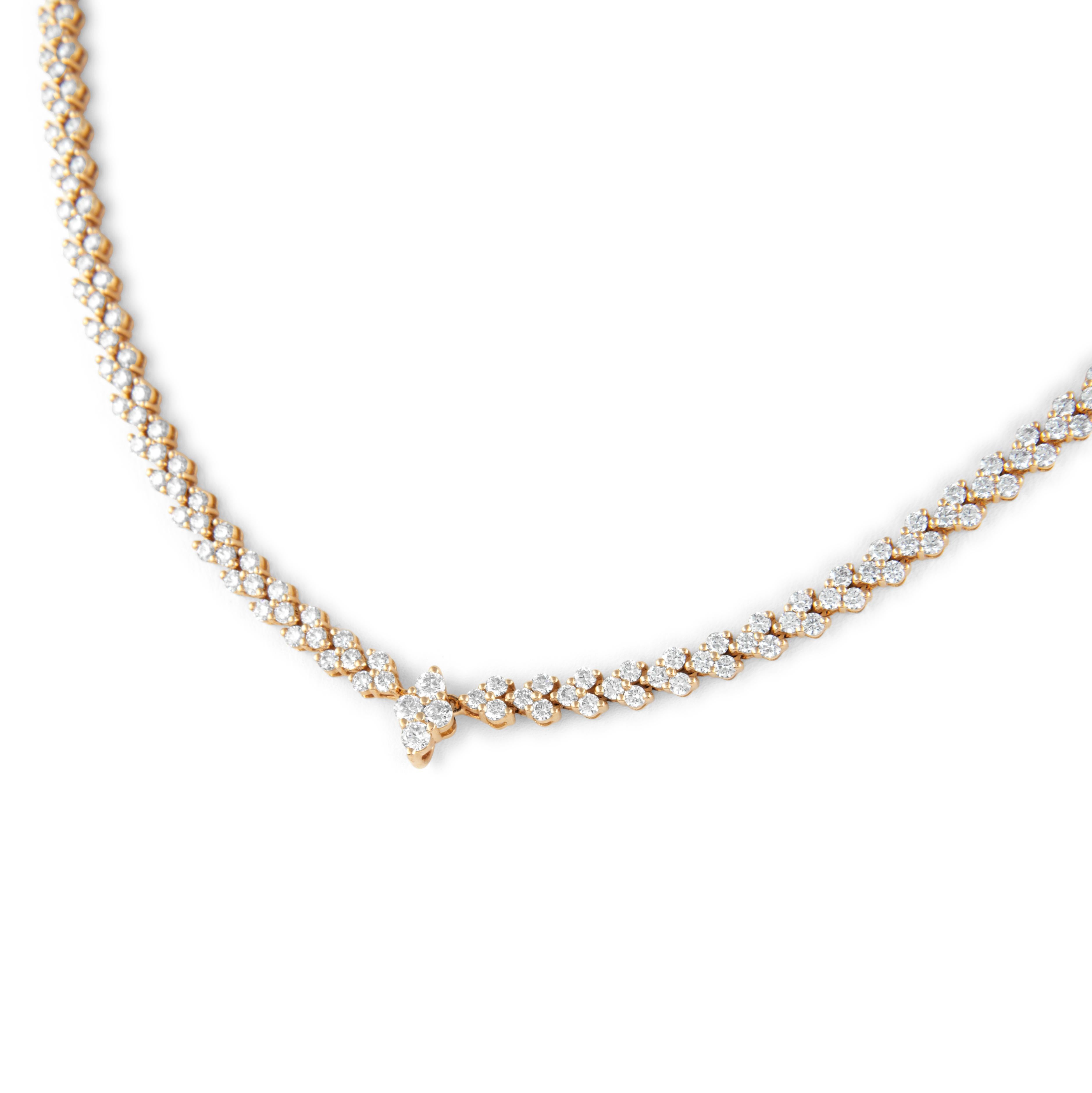 Alexander Beverly Hills 7.79ct Diamond Necklace Pendant Latch 18k Rose Gold In New Condition For Sale In BEVERLY HILLS, CA