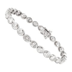 Alexander Beverly Hills Pulsera de tenis de diamantes talla oval este-oeste de 8,46 ct 18k