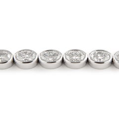 Alexander Beverly Hills 8.51ct Oval Diamond East-West Bezel Tennis Bracelet 18k