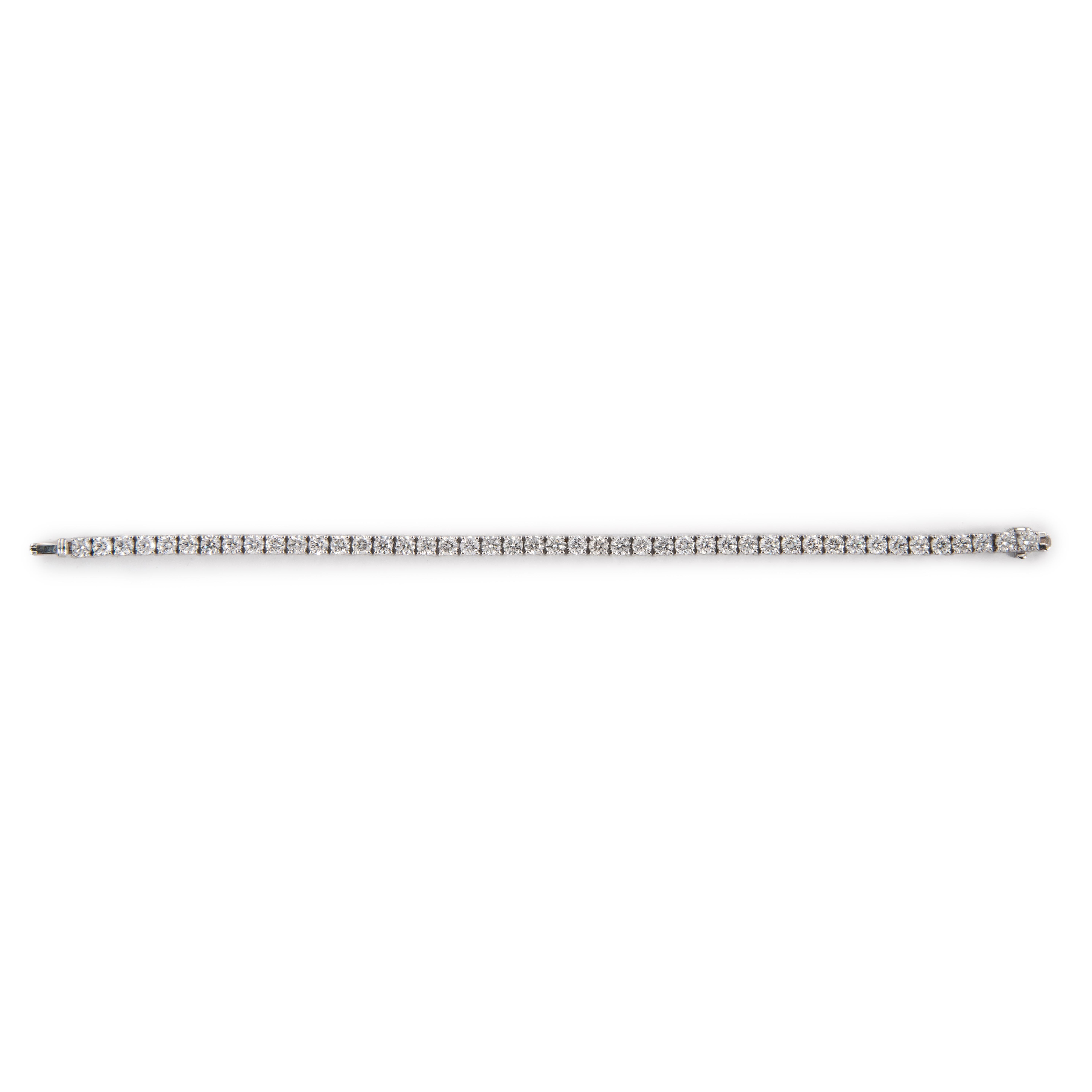 Contemporaneo Alexander Beverly Hills - Bracciale tennis con diamanti da 8,55 carati - Oro bianco 18 carati in vendita