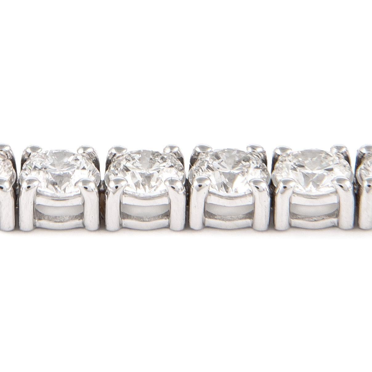 Taglio rotondo Alexander Beverly Hills - Bracciale tennis con diamanti da 8,55 carati - Oro bianco 18 carati in vendita
