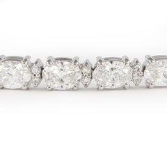 Alexander Beverly Hills 8.76ct Oval Diamond East-West Tennis Bracelet 18k Gold