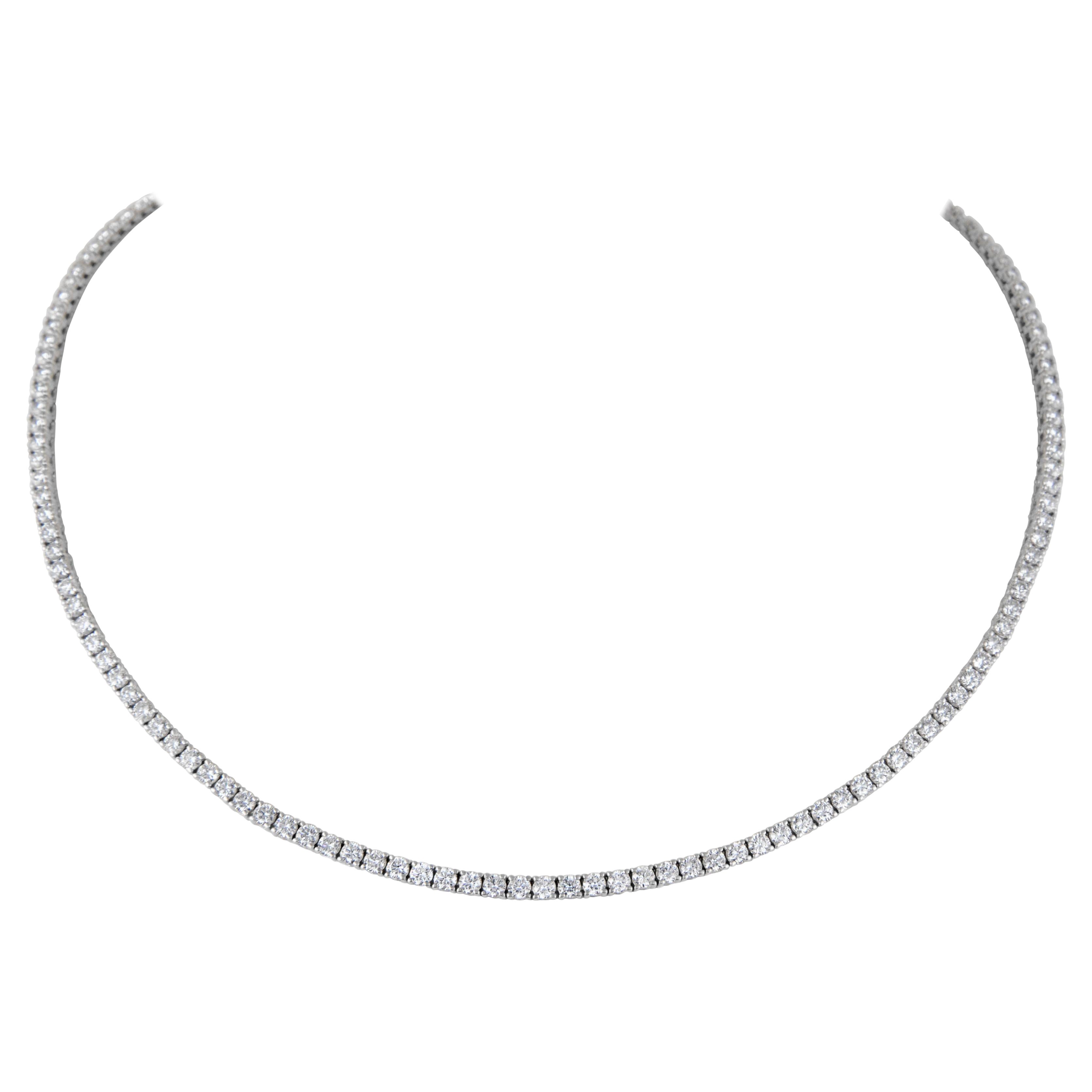 Alexander Beverly Hills Collar de tenis con diamantes de 9,09 ct Oro blanco de 18 quilates 16,5 pulg.