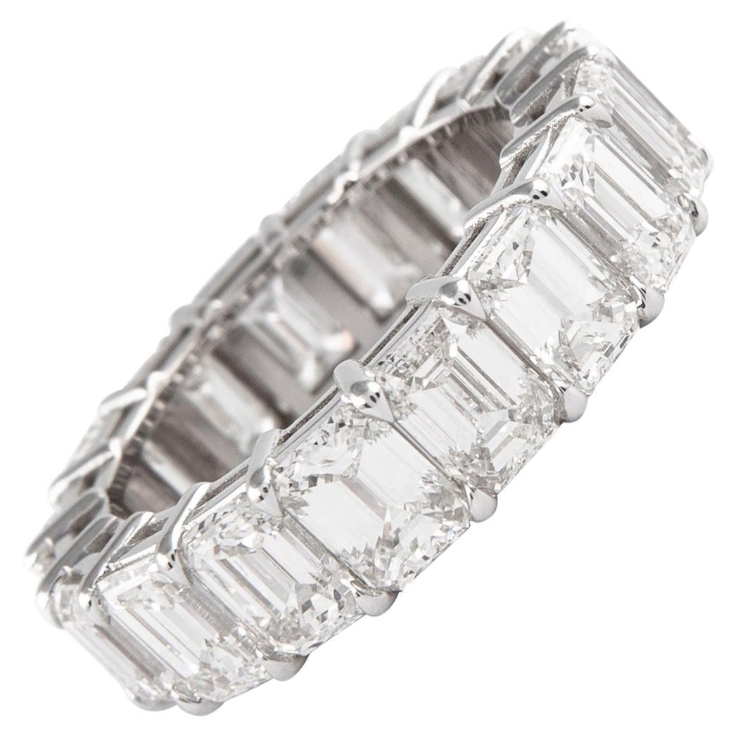Alexander Beverly Hills 9,13 Karat Smaragdschliff Diamantband 'Avg 0,50 Karat pro Stück' 18k im Angebot