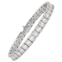 Alexander Beverly Hills Pulsera de diamantes redondos y baguette de 9,19 quilates Oro de 18k