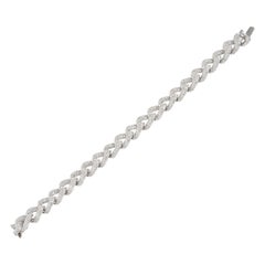 Alexander Beverly Hills Kubanisches Gliederarmband aus 18 Karat Weißgold mit 9,28 Karat Diamanten