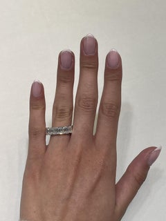 Alexander Beverly Hills 9,36 ct Diamante talla esmeralda Anillo de la eternidad 18k s.5.75