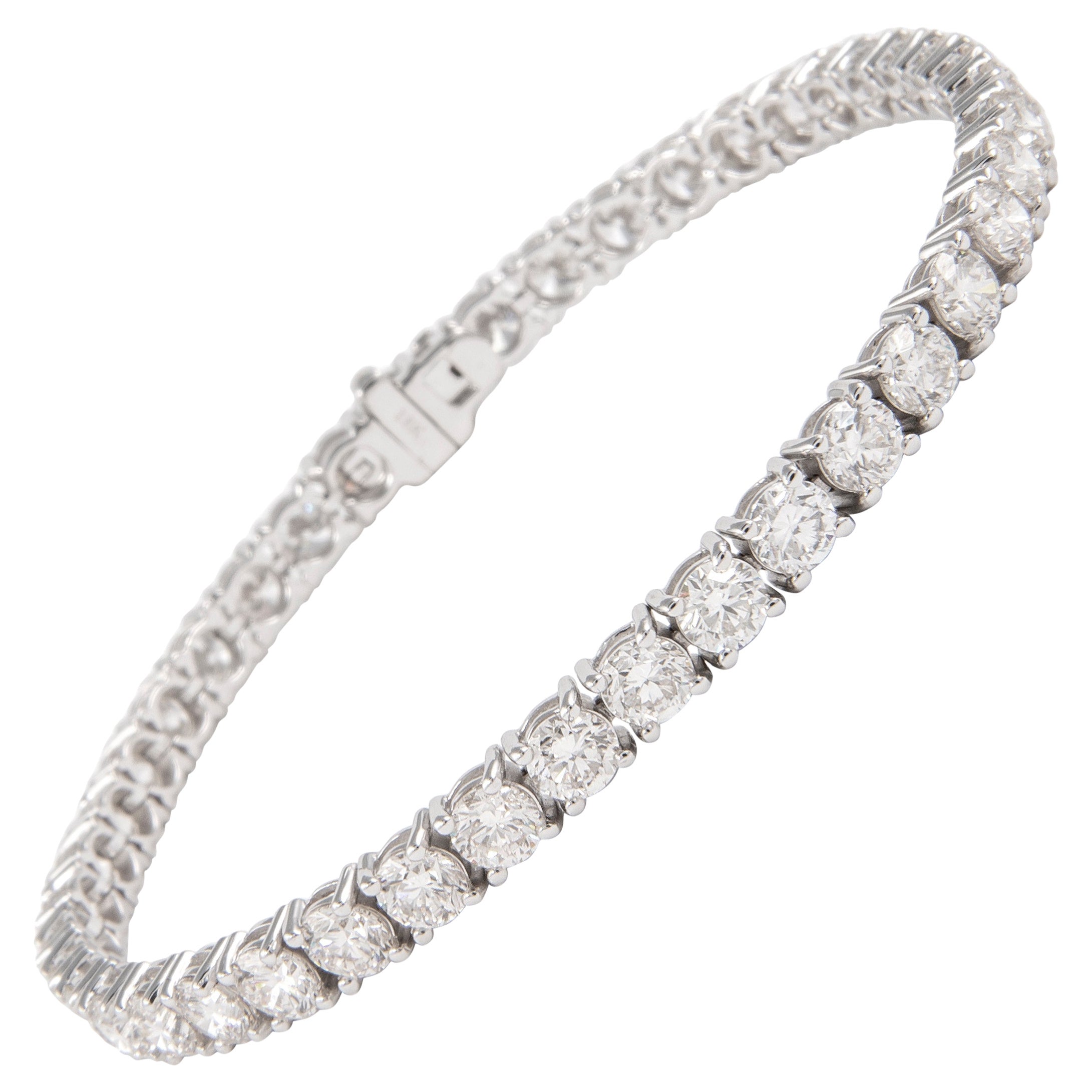 Alexander Beverly Hills Pulsera de tenis con diamantes de 9,88 ct y oro blanco de 18 quilates
