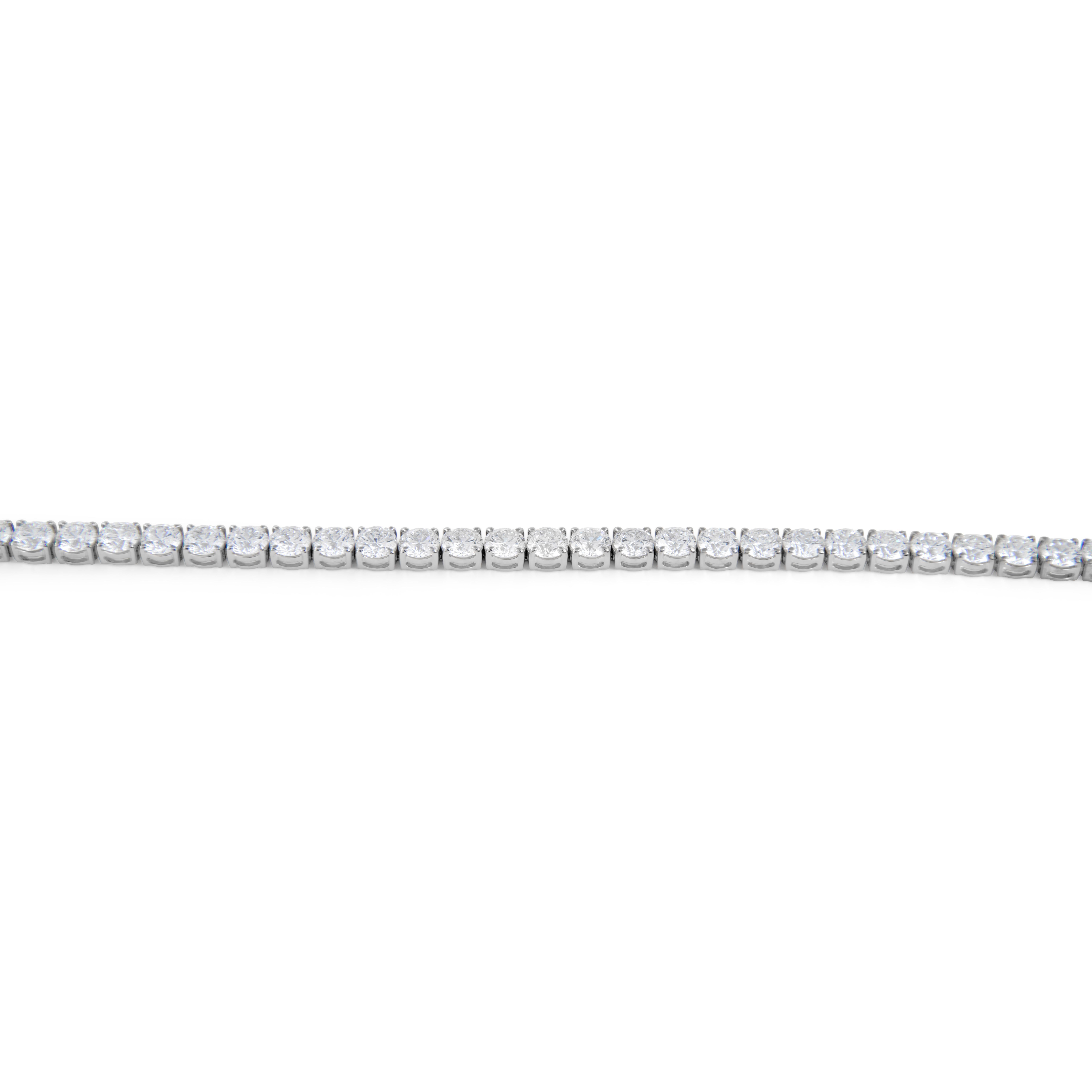 Alexander Beverly Hills Todo GIA 14,33 ct 'Avg 0,34 ct' Pulsera de tenis de diamantes 18k Contemporáneo en venta