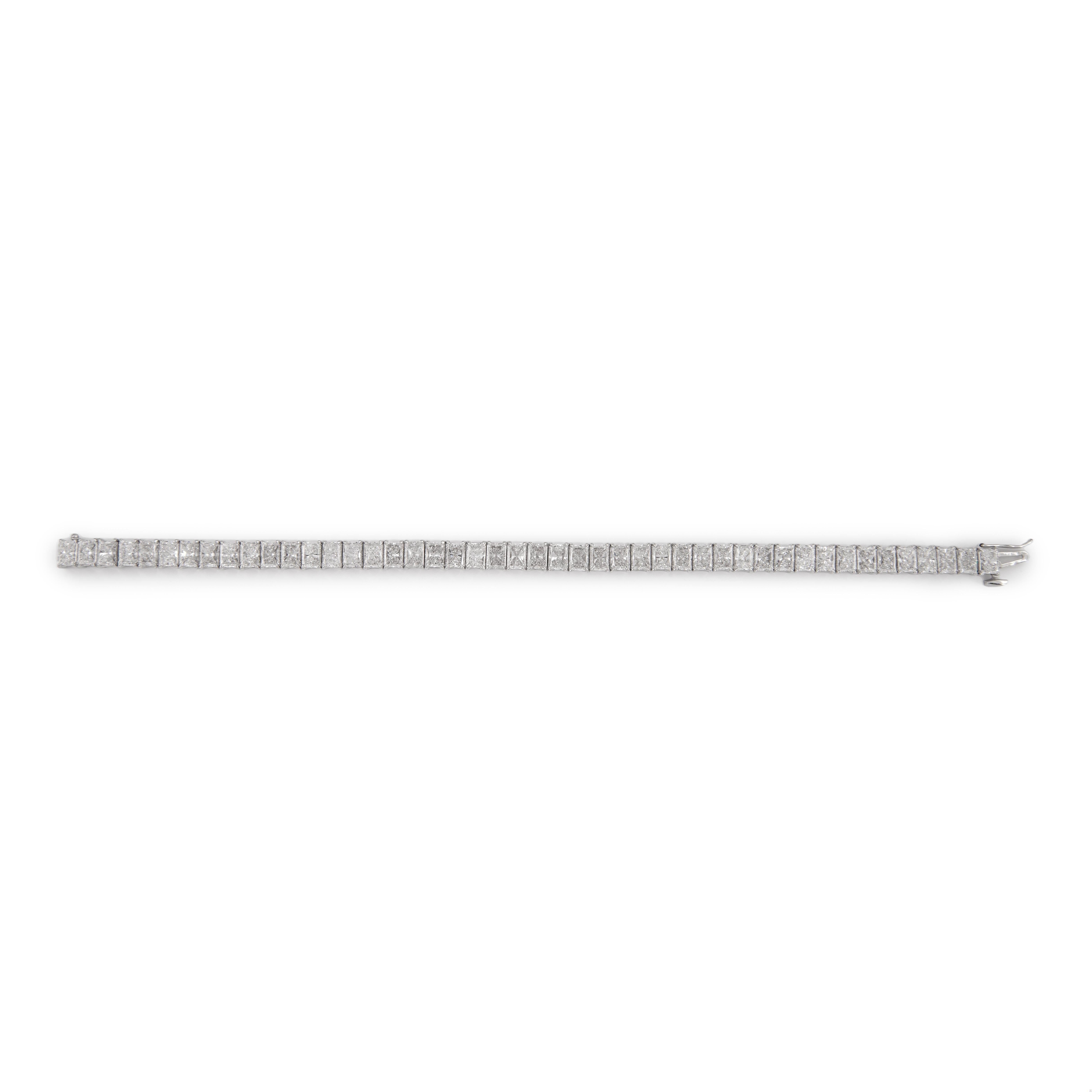 Contemporaneo Alexander Beverly Hills Tutti GIA 19,27ct Bracciale tennis con diamanti radianti 18k in vendita