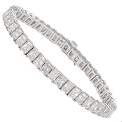 Alexander of Beverly Hills Alle GIA 19,27ct Radiant Diamant-Tennis-Armband 18k