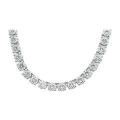 Alexander Beverly Hills Tutti GIA 32,73ct D-F VVS Diamante Collana Tennis 18k 18in