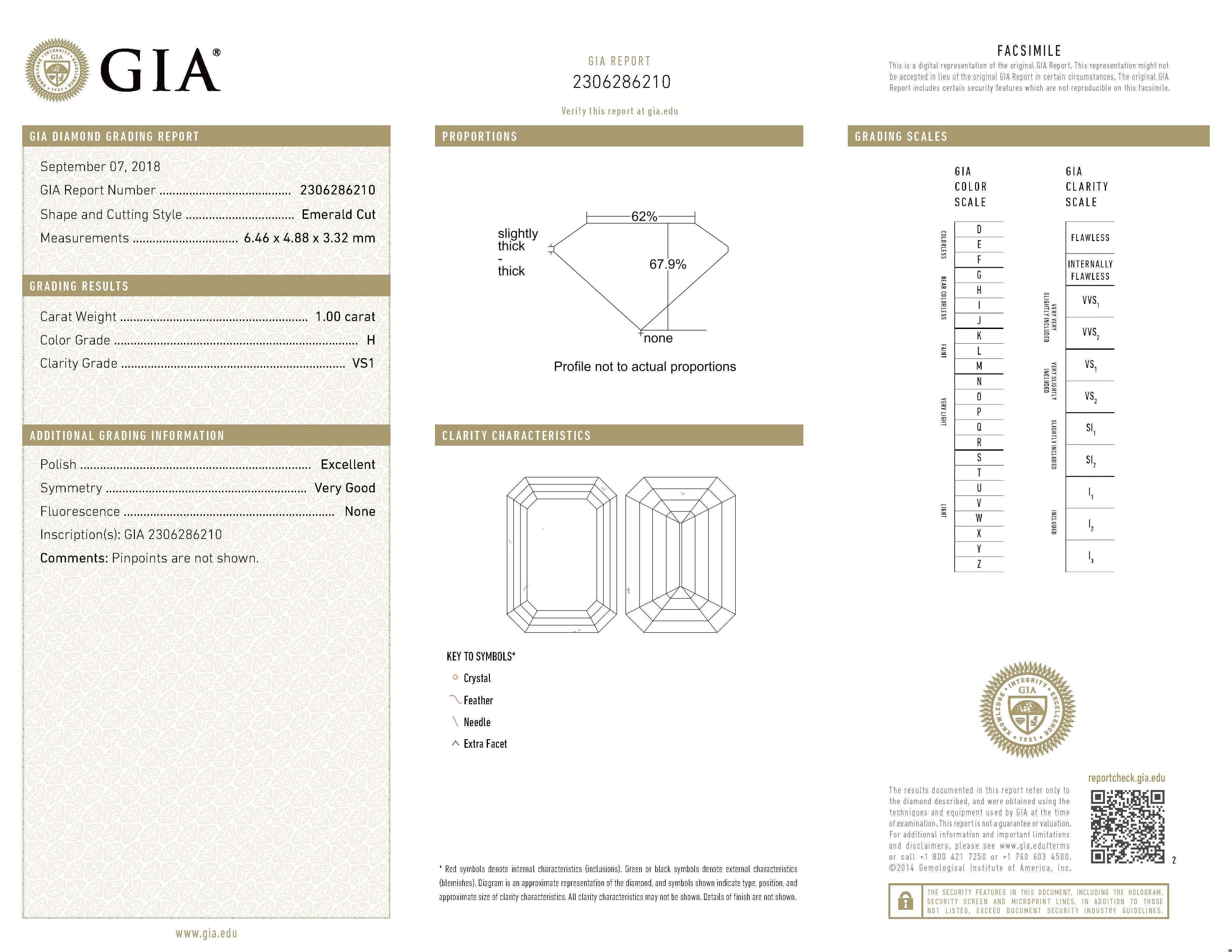 Alexander Beverly Hills, bague 18 carats avec diamants flottants taille émeraude 4,02 carats certifiés GIA en vente 4