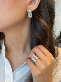Alexander Beverly Hills Todo GIA 4,02 ct Diamantes flotantes talla esmeralda Anillo 18k