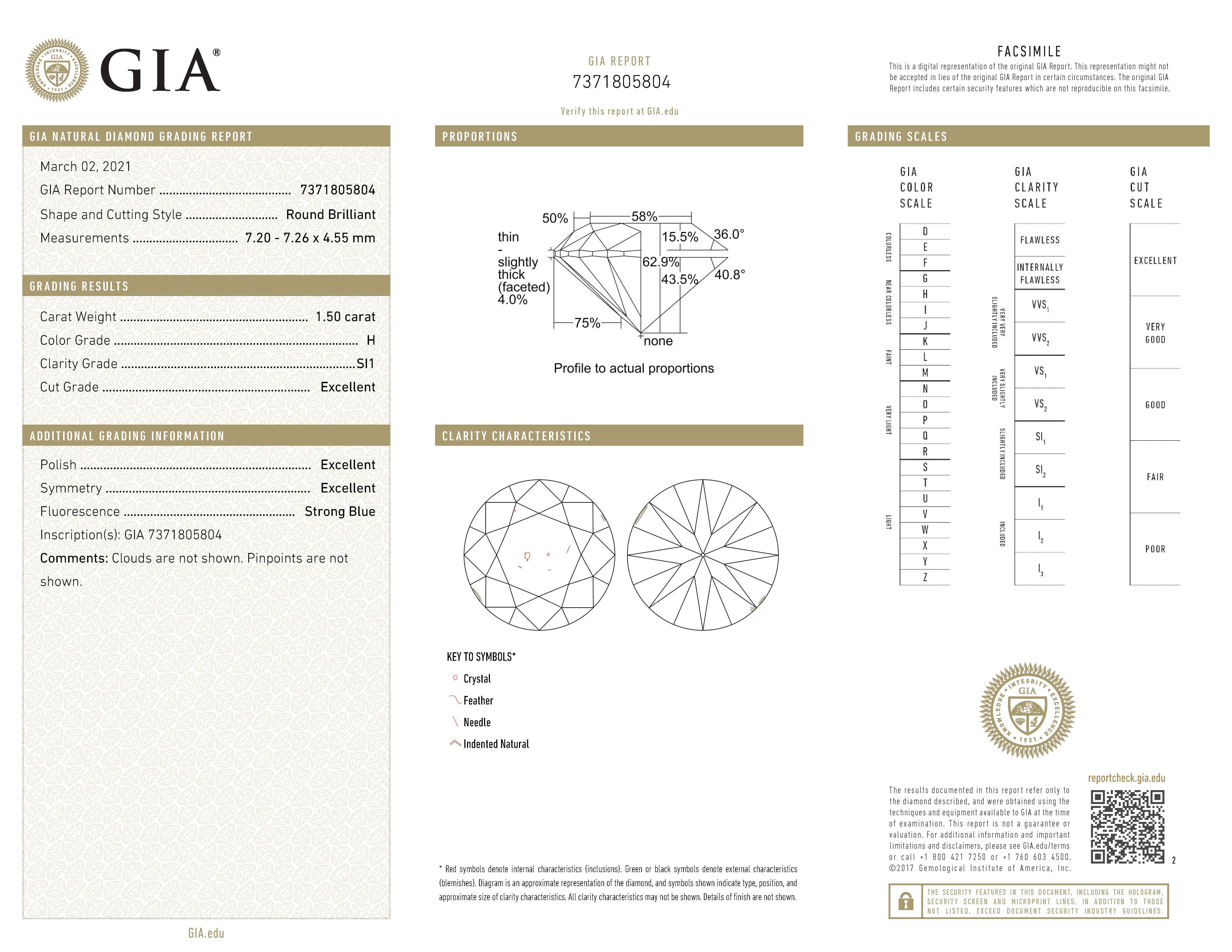 Alexander Beverly Hills Tutto GIA 5,55ct con 3ct Anello con 3 pietre di diamante rotondo 18k in vendita 2
