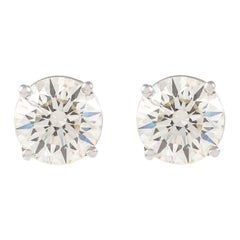 Alexander Beverly Hills, clous d'oreilles en or blanc 18 carats avec diamants de 2,54 carats certifiés EGL