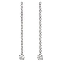 Alexander Beverly Hills EGL 3,70ct Total Diamond Drop Earrings 18k White Gold (Boucles d'oreilles pendantes en or blanc)