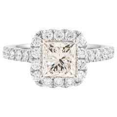 Alexander Beverly Hills G VS1 1.30ct Princess Cut Diamond Ring 18k White Gold Alexander Beverly Hills G VS1 1.30ct Princess Cut Diamond Ring 18k White Gold