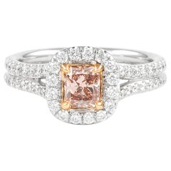 Alexander Beverly Hills GIA 0,92ctt Fancy Brown Pink Diamond Anello in oro 18 carati