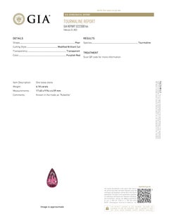 Alexander Beverly Hills GIA 12.82ct Rubellite and Diamond Earrings 18k Rose Gold