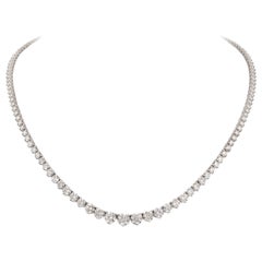 Alexander Beverly Hills GIA 13,11 Karat Diamant Tennis Riviera Halskette 18k