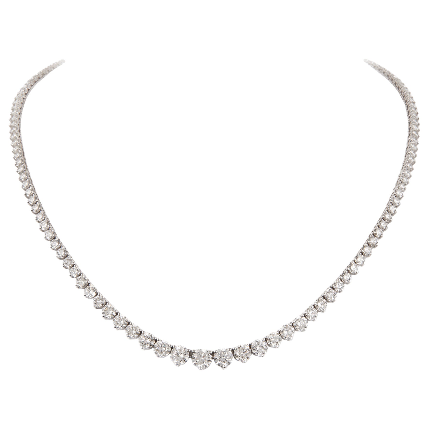Alexander Beverly Hills GIA 14,52ct Collana Tennis Riviera con diamanti in oro 18k