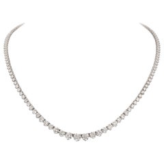 Alexander Beverly Hills Collier Tennis Riviera en or 18 carats avec diamants 14,52 carats certifiés GIA