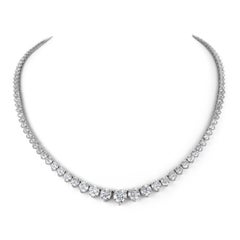 Alexander Beverly Hills GIA 22.26ct Diamond Tennis Riviera Necklace 18k