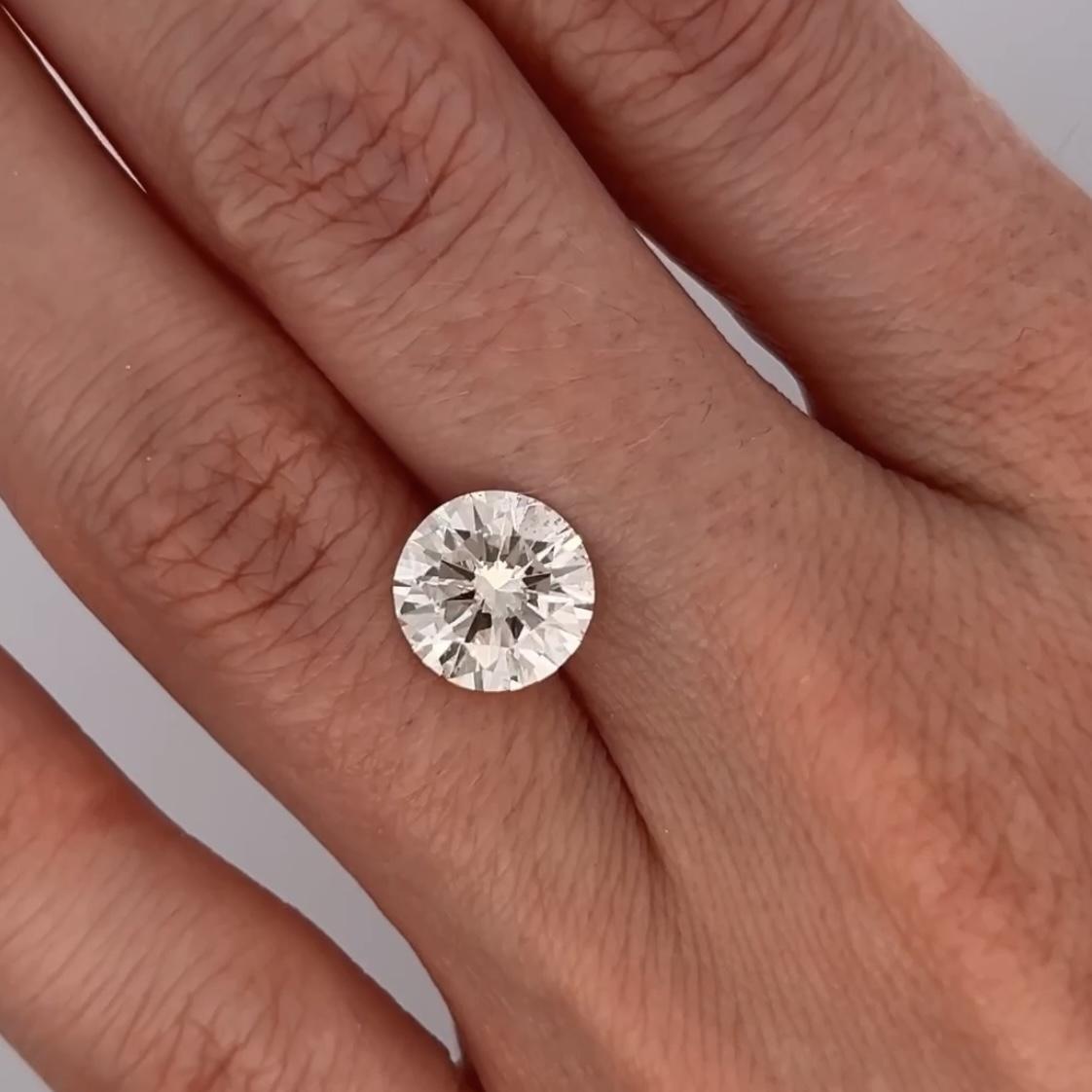 Contemporaneo Alexander Beverly Hills GIA 3,01ct L VVS2 Diamante rotondo in vendita