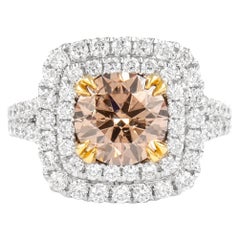 Alexander of Beverly Hills GIA 3,34ctt Fancy Dark Brown Diamantring 18k zweifarbig