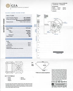 Alexander Beverly Hills GIA 5.24ct Fancy Yellow VS2 Diamond Three-Stone Ring 18k