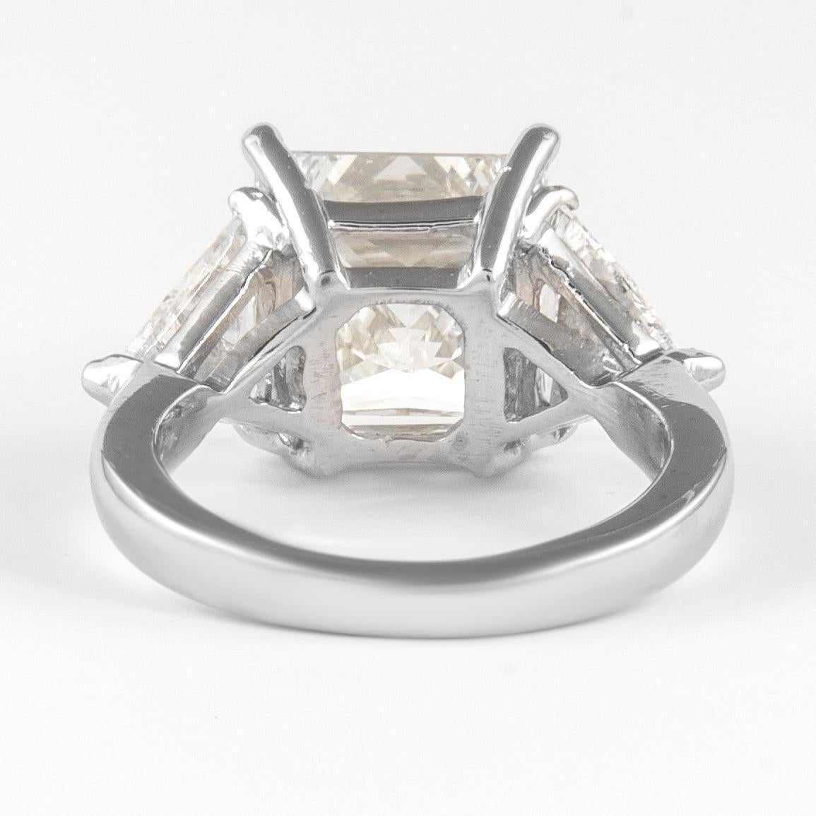 Alexander Beverly Hills GIA 6,05ct Diamant taille princesse bague 3 pierres Platine Neuf - En vente à BEVERLY HILLS, CA