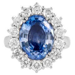 Alexander Beverly Hills GIA 6,27ct Ring mit unbehandeltem Ceylon-Saphir & Diamanten, 18k