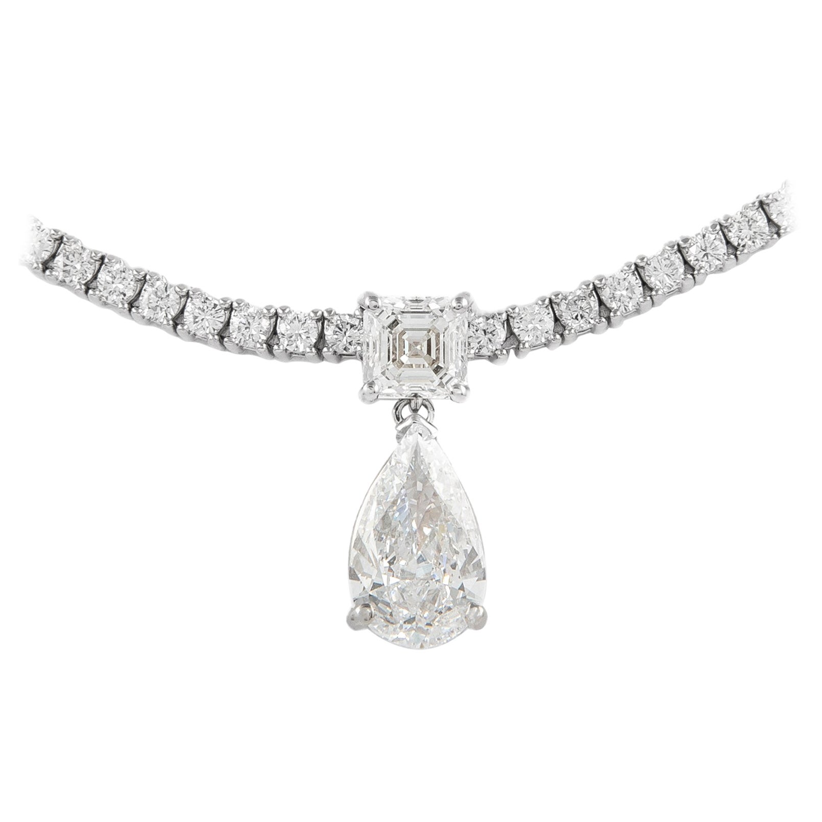 Alexander Beverly Hills GIA 6,33 Carati Collana Tennis con Diamanti in Oro Bianco 18k