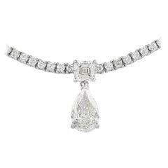 Alexander Beverly Hills GIA Collar de tenis con diamantes de 6,33 quilates y oro blanco de 18k