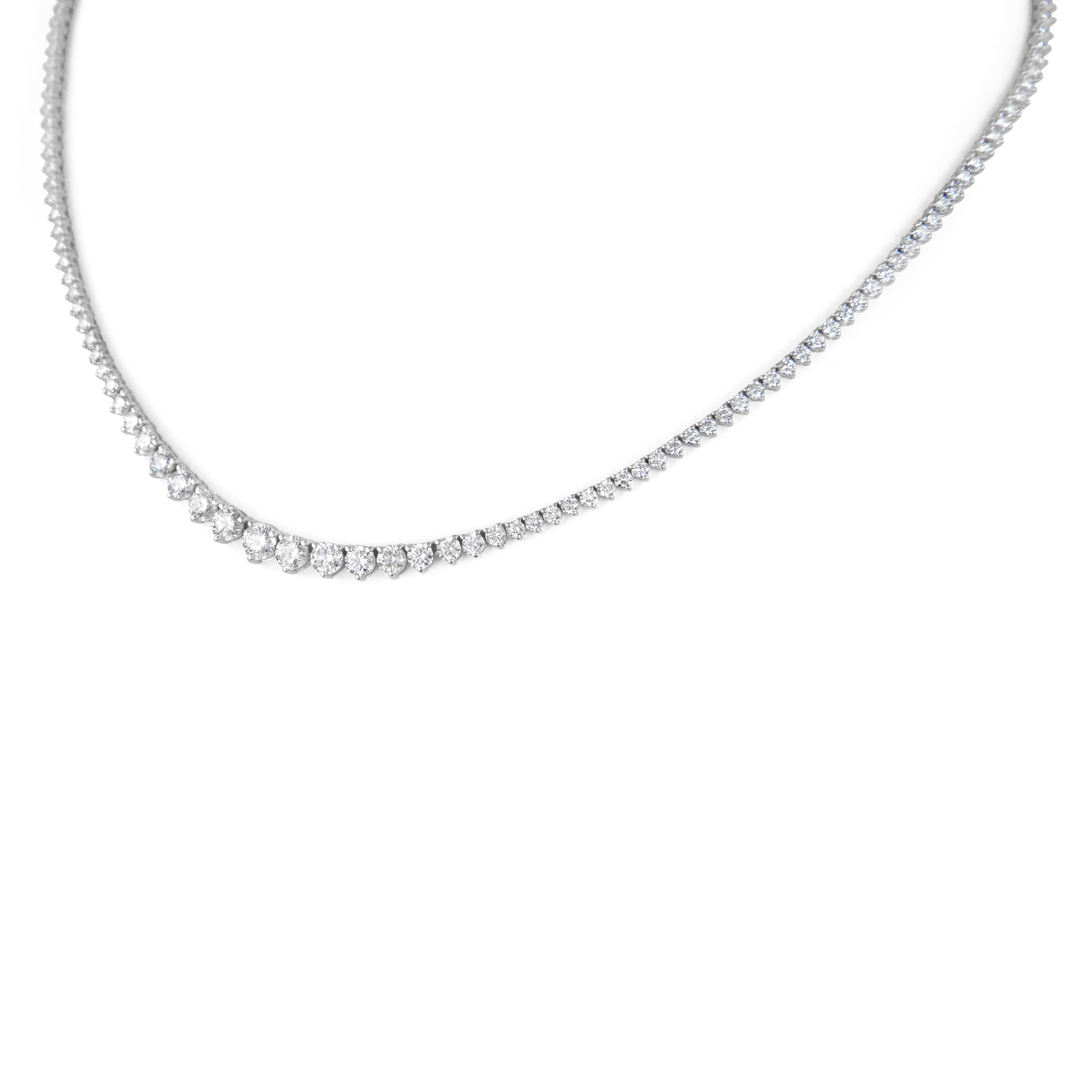 Alexander Beverly Hills Collier tennis Riviera en or 18 carats avec diamants 6,71 carats certifiés GIA Neuf - En vente à BEVERLY HILLS, CA