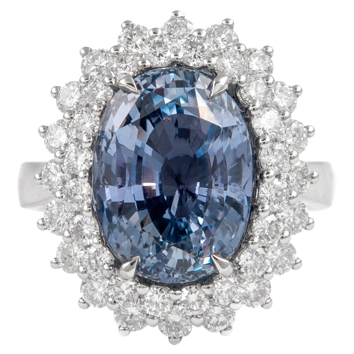 Alexander Beverly Hills GIA 9,97ct Ring mit unbehandeltem Ceylon-Saphir und Diamanten, 18k