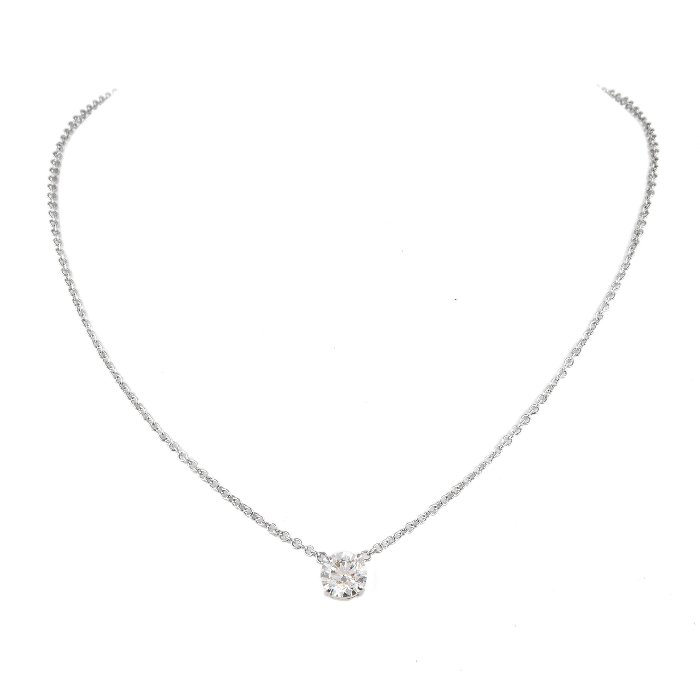 Collar colgante Alexander Beverly Hills con diamante redondo certificado GIA de 1,50 ct y 18k Corte redondo en venta