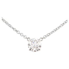 Alexander Beverly Hills GIA Certified 1.50ct Round Diamond 18k Pendant Necklace