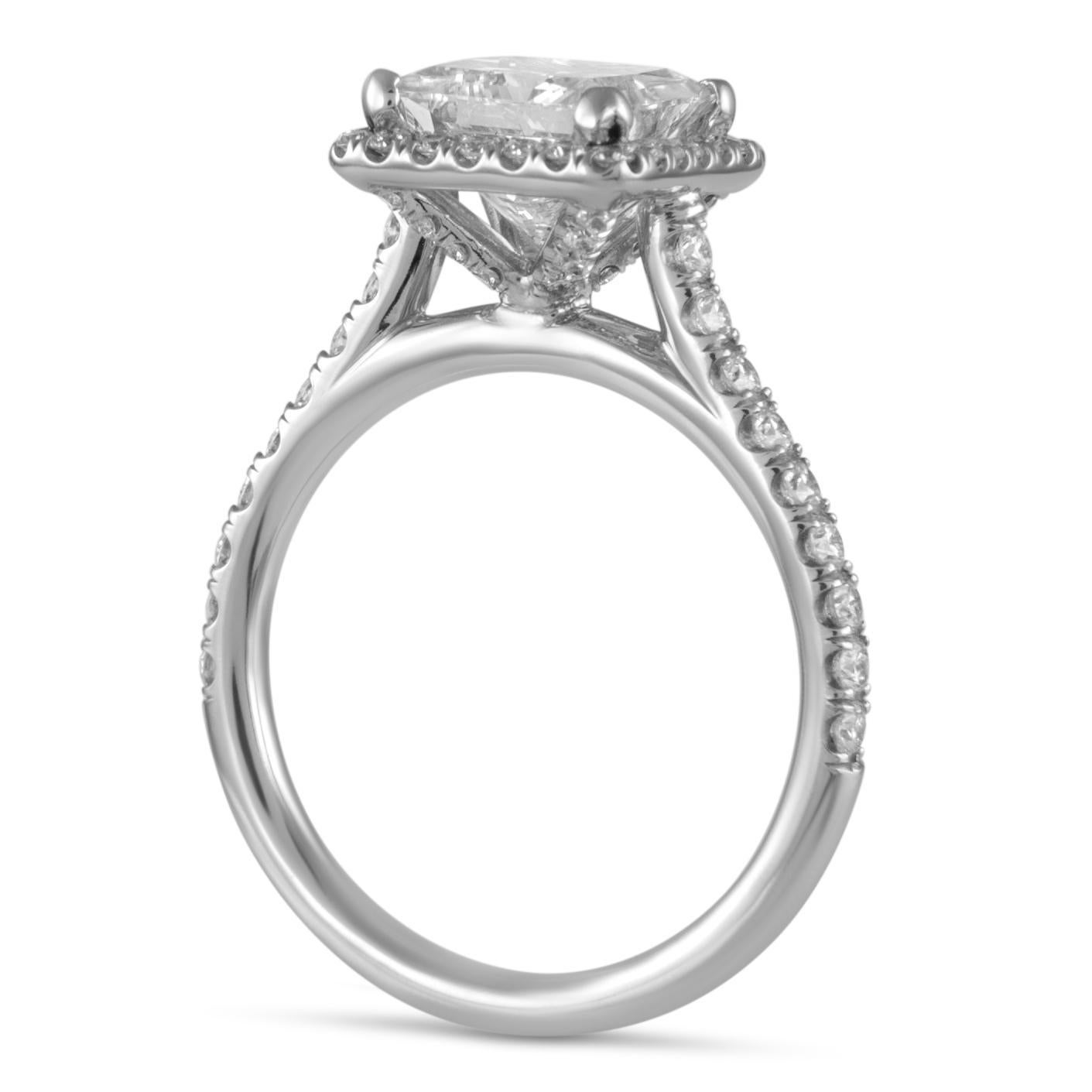 Alexander Beverly Hills GIA H VS1 2,05 carats Bague diamant taille princesse 18k Pour femmes en vente