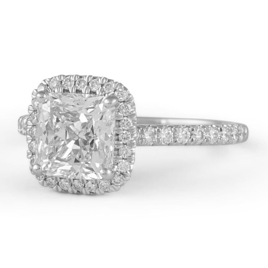 Alexander Beverly Hills GIA I VVS2 Anillo de compromiso de diamantes en cojín de 1,50 ct 18k en Nuevo estado para la venta en BEVERLY HILLS, CA