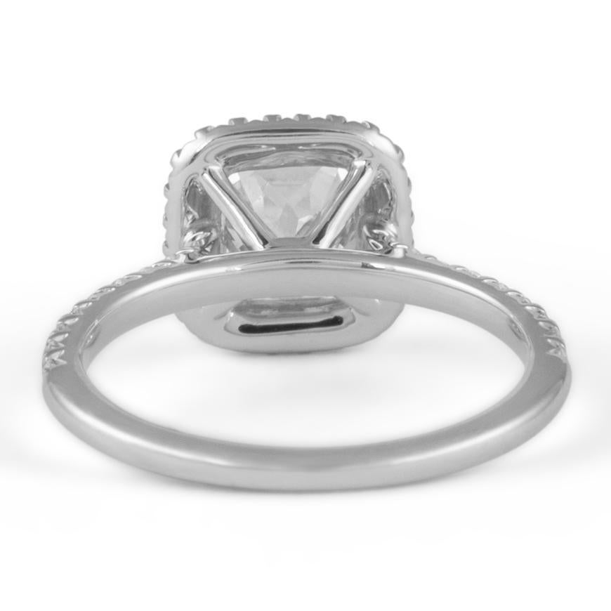 De las mujeres Alexander Beverly Hills GIA I VVS2 Anillo de compromiso de diamantes en cojín de 1,50 ct 18k en venta