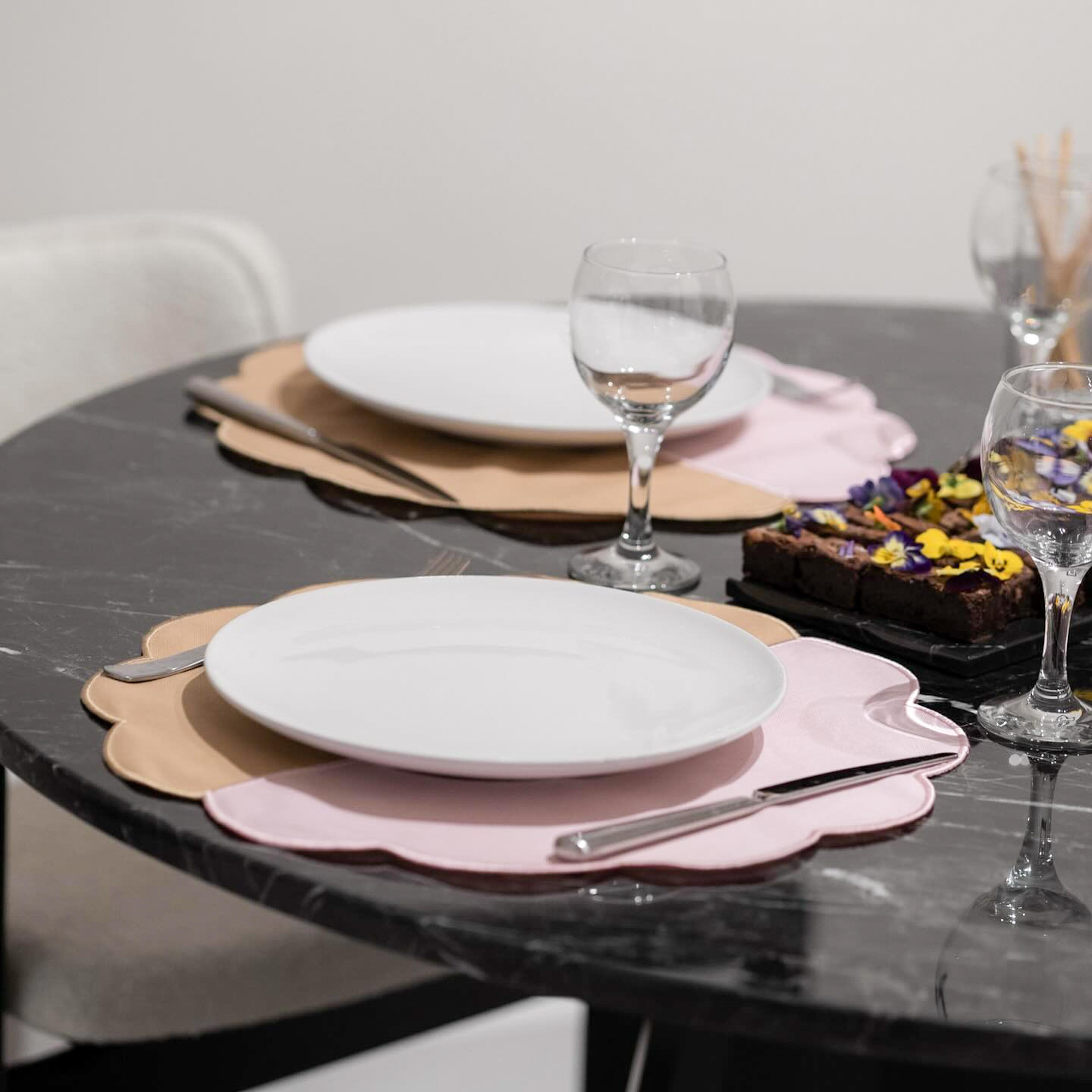 Alexander Black Marble Dining Table - Marble Top & Wood Base For Sale 3
