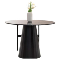 Alexander Black Marble Dining Table - Marble Top & Wood Base
