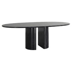 Alexander Black Marble Dining Table - Oval Customizable Marble Table Alexander Black Marble Dining Table - Oval Customizable Marble Table