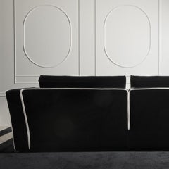 Alexander Black Sofa by Dom Edizioni