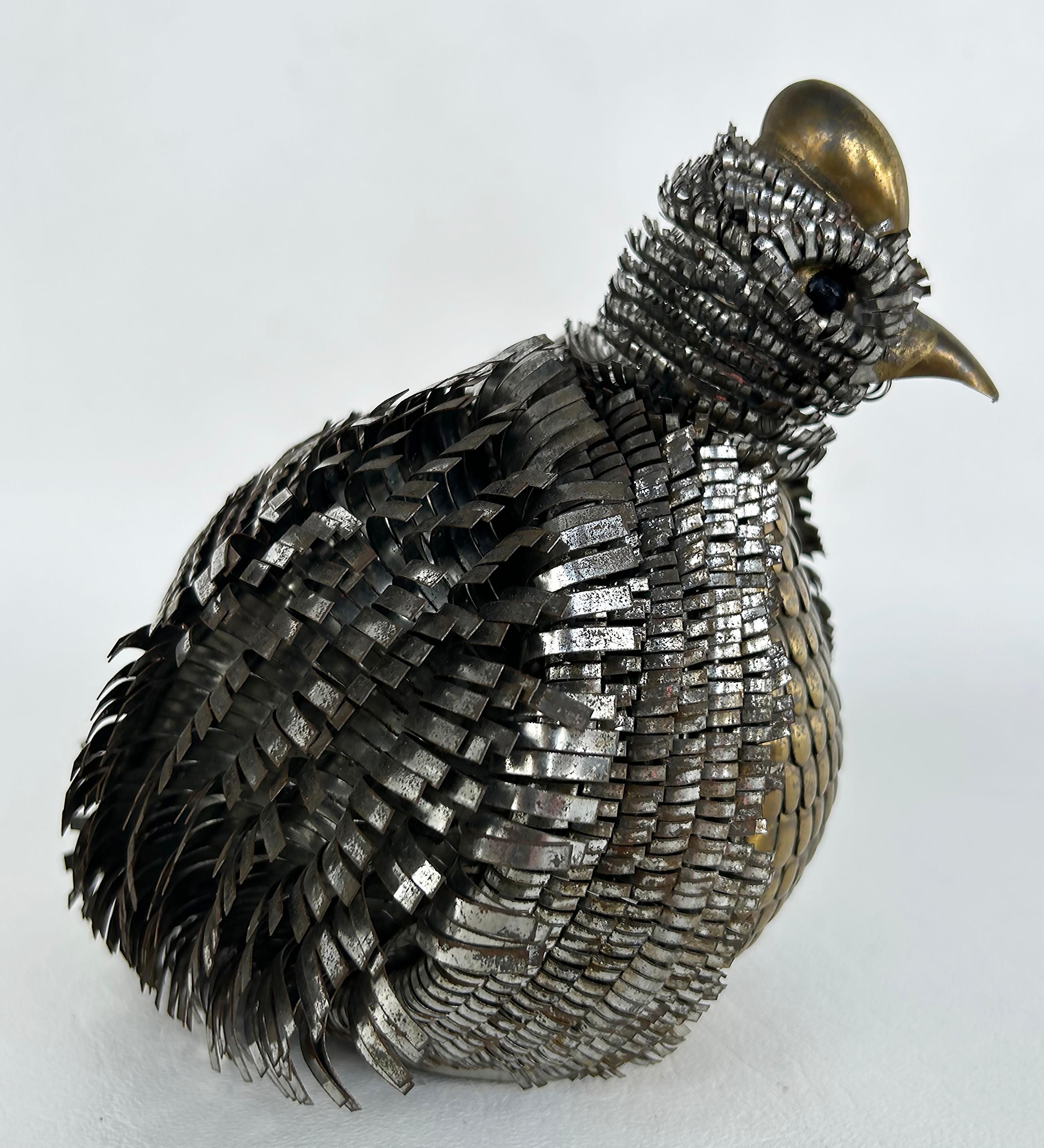 Mid-century Alexander Blazquez Bustamante Style Bird Figures in Mixed Metals  For Sale 4